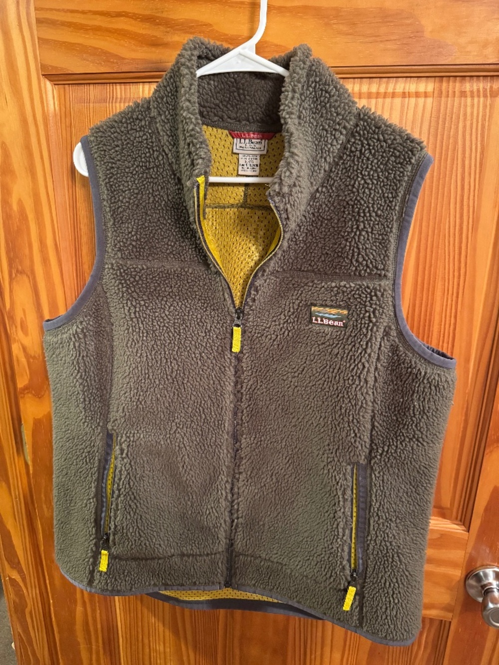 Olive Green L.L Bean Sherpa Vest